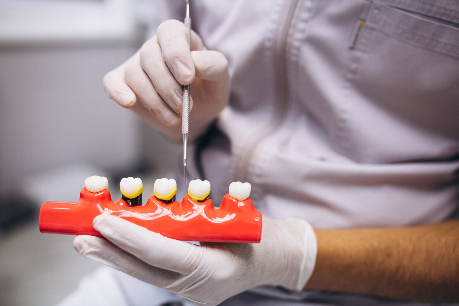 woman patient at dentist